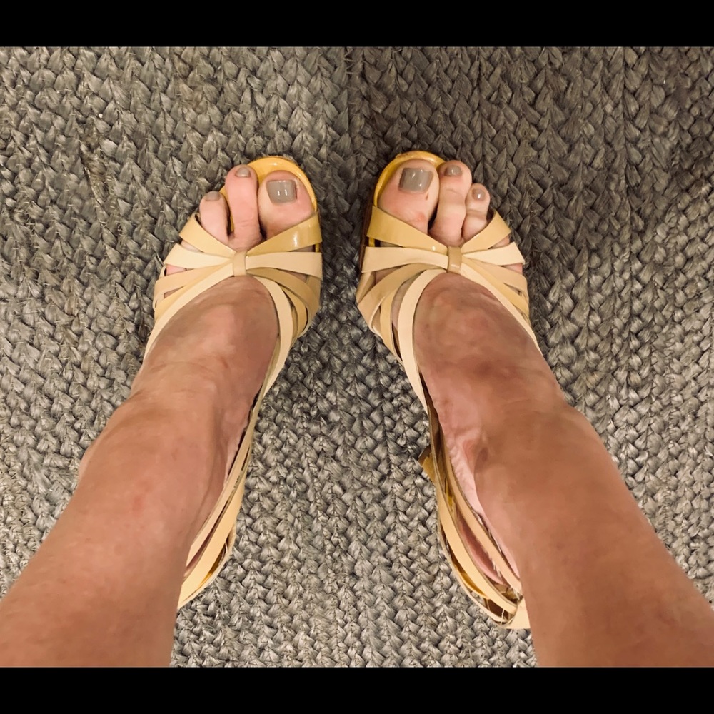 Lamb by Gewn Stefanie nude/bone strappy heels